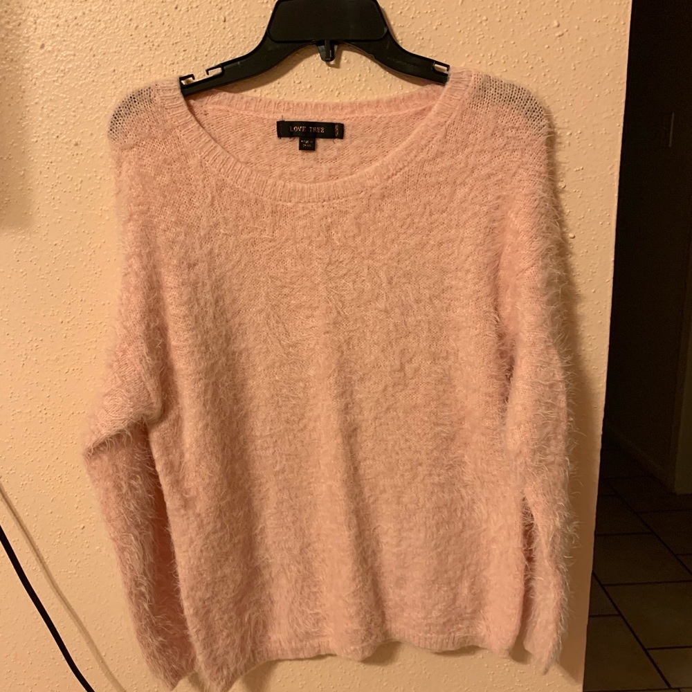 Pink Sherpa blouse